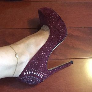 BCBGeneration burgundy suede heels